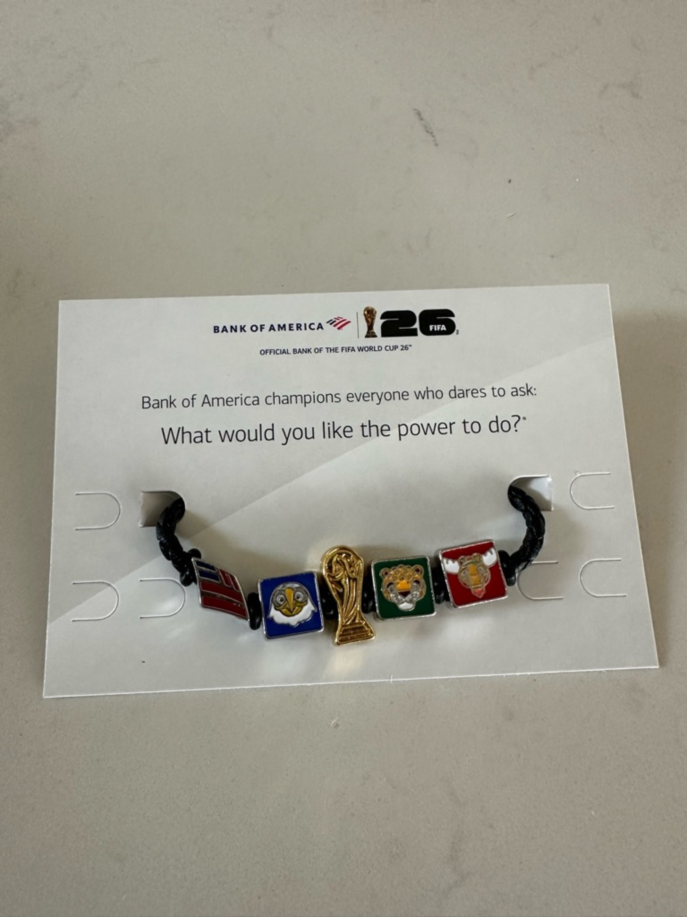 FIFA 2026 BOA World Cup Charm Bracelet with Team Mascot Charms - Size Small